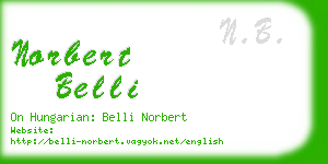 norbert belli business card